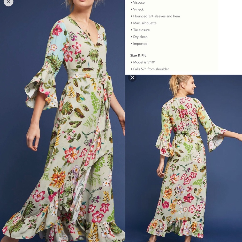 Ruth Floral Maxi by Bl-nk, M, NWT